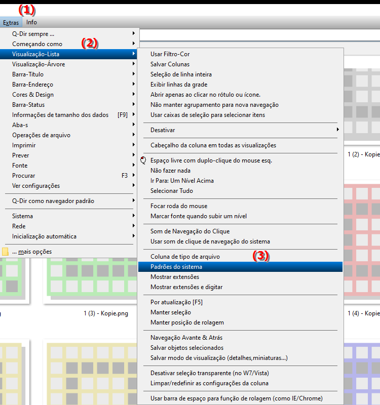 Redefinir a coluna de tipo de arquivo da visualização de lista no File Explorer Q